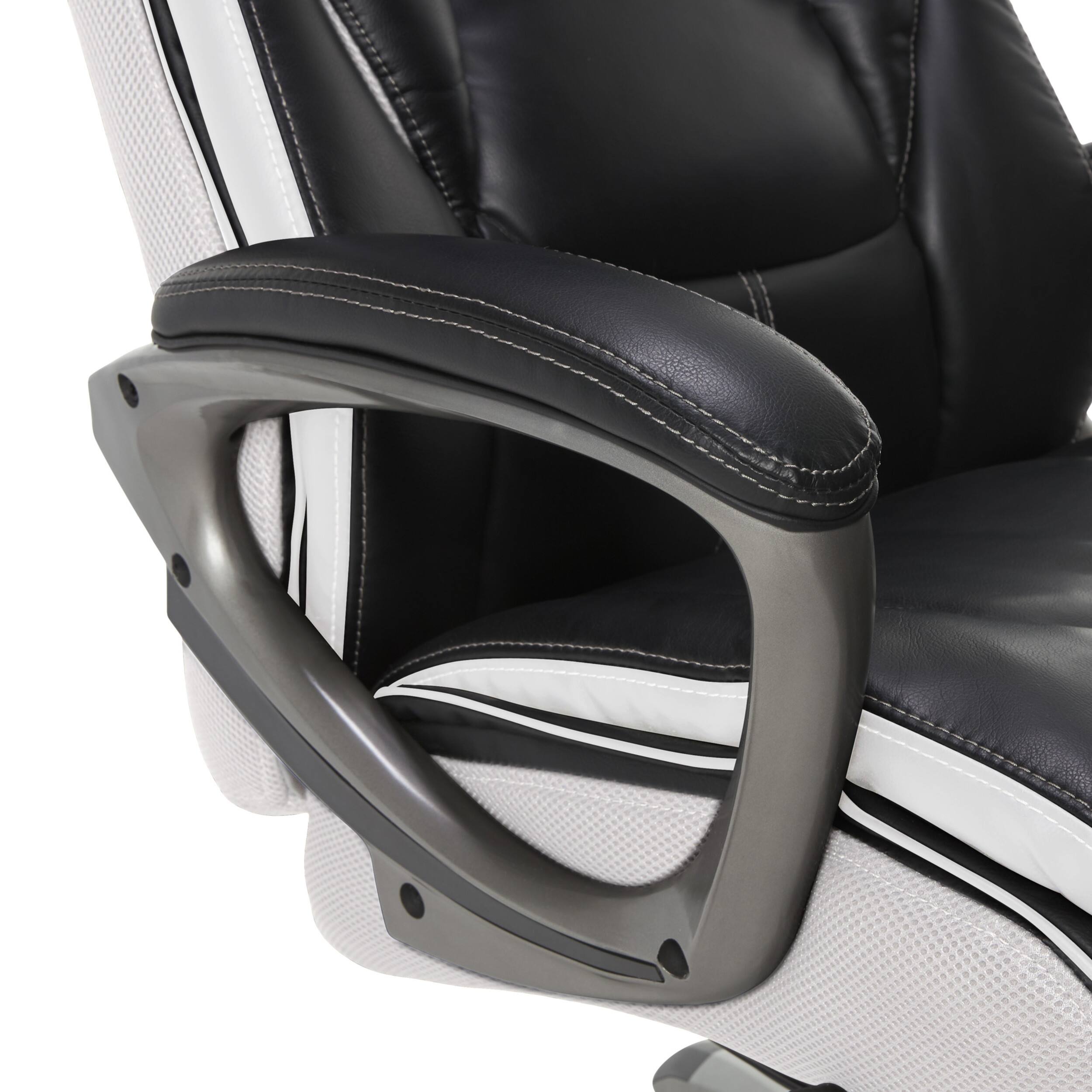 Alt View 14. Serta - Lautner Executive Office Chair - Black with White Mesh Accents.