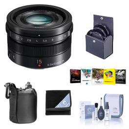 Bundle - Panasonic - PANASONIC*15/1.7 LEICA LENS F/M4/3,BL K