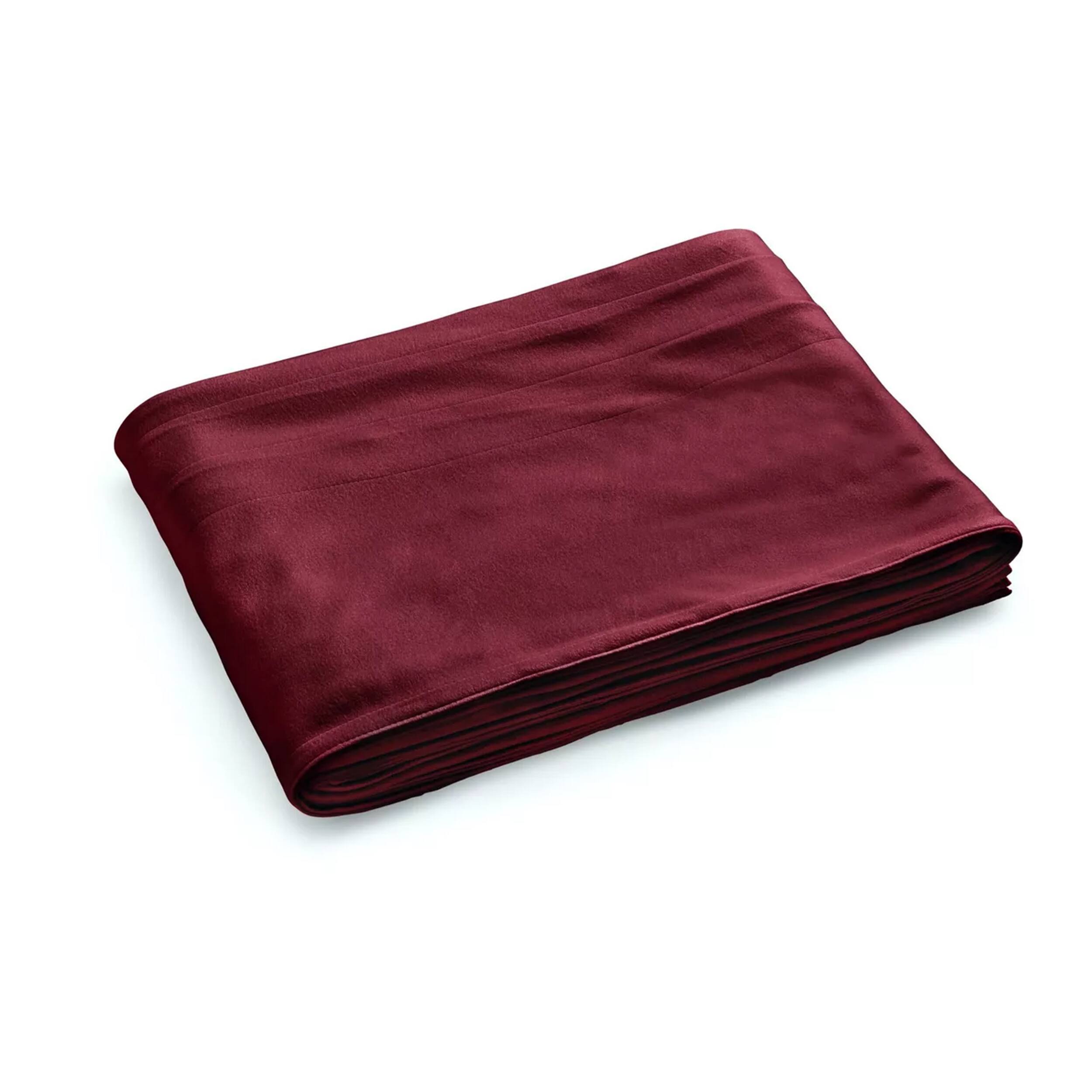 Alt View 2. Sunbeam - Sunbeam Queen Size Electric Fleece Heated Blanket in Garnet with Dual Zone - Garnet.