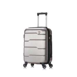 DUKAP - Rodez Lightweight Hardside Spinner Luggage 20" carry-on - Silver