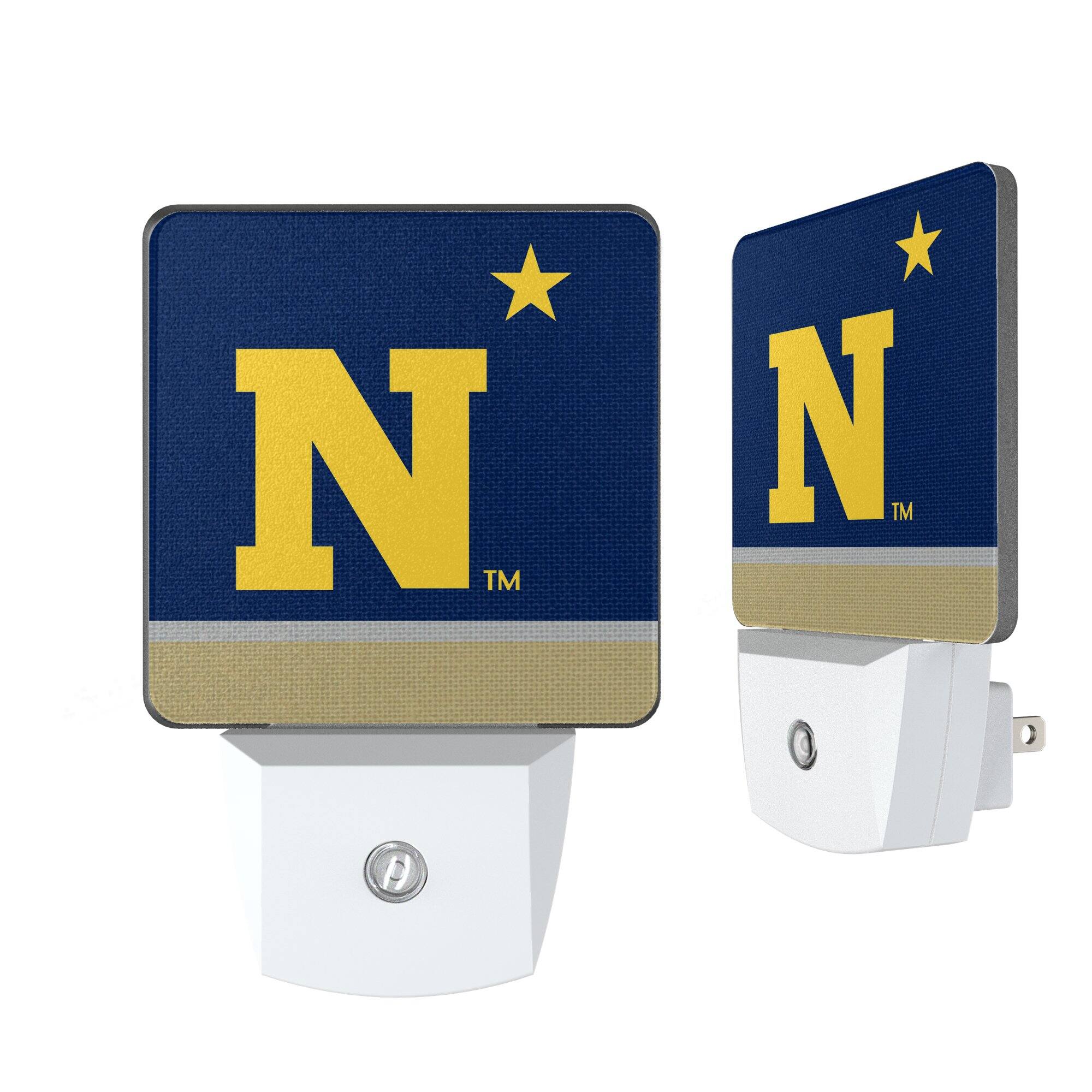 Keyscaper - Navy Midshipmen Stripe Design Nightlight 2-Pack - Multicolor