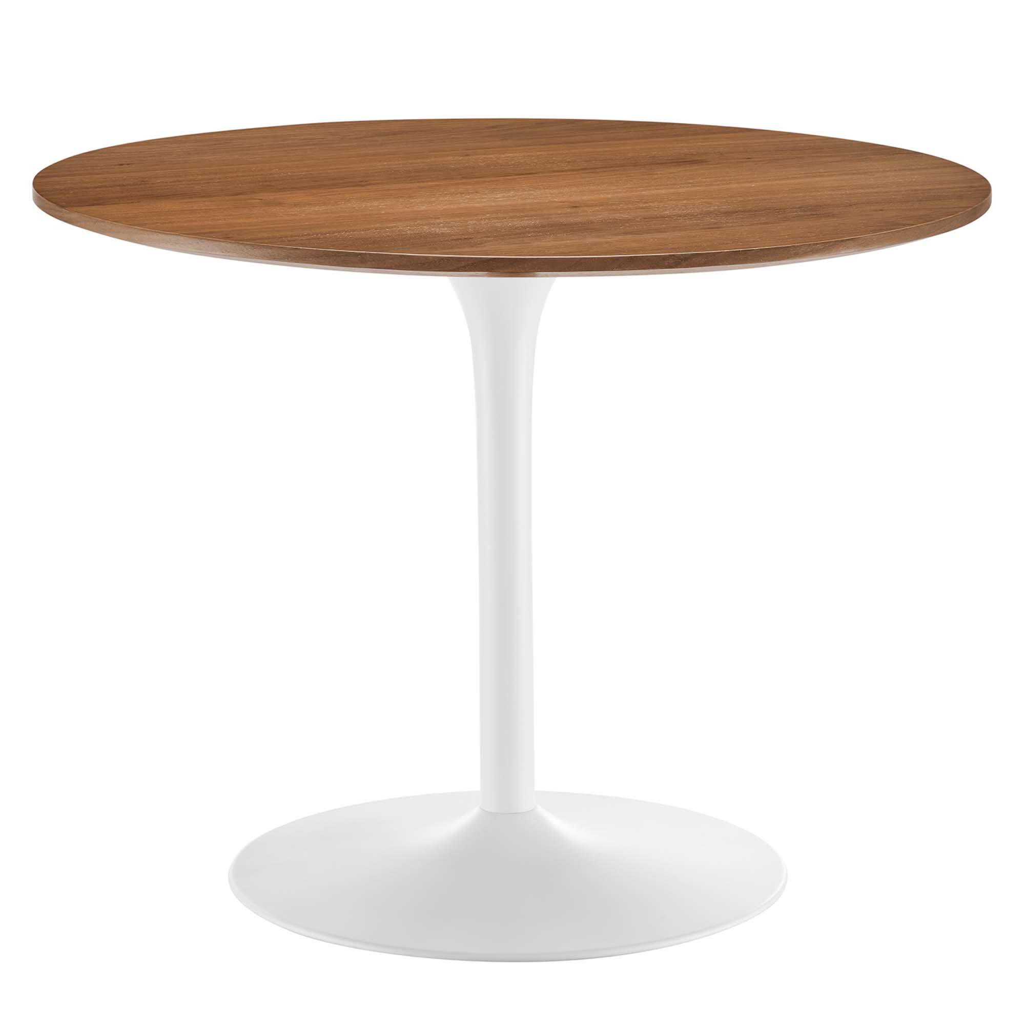 Angle. Modway - Pursuit 40" Dining Table by Modway - Walnut White.