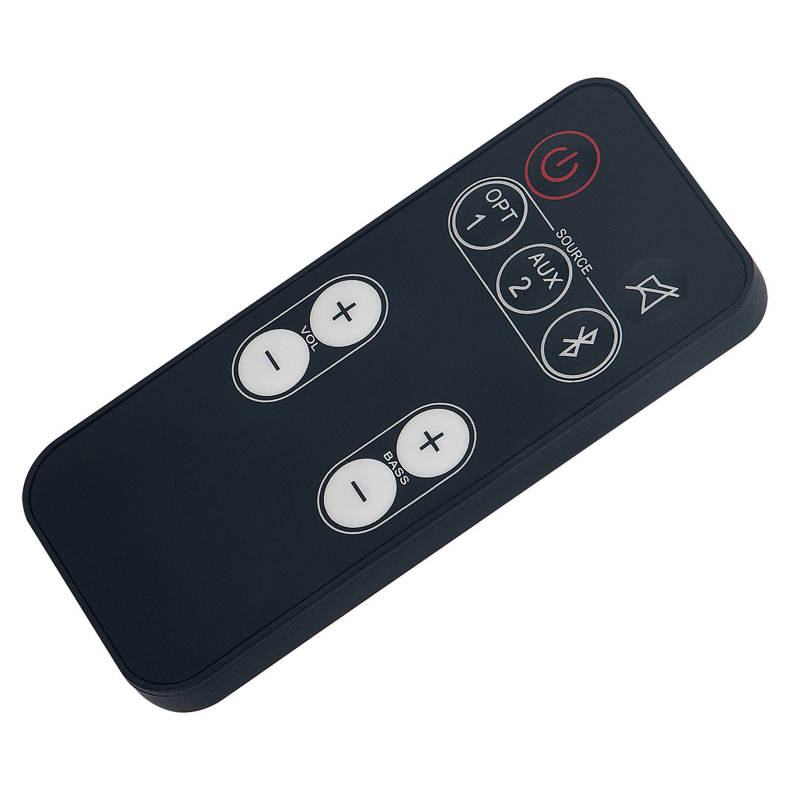 I + VOL C 1 OPT AUX SOURCE 2 * + BASS