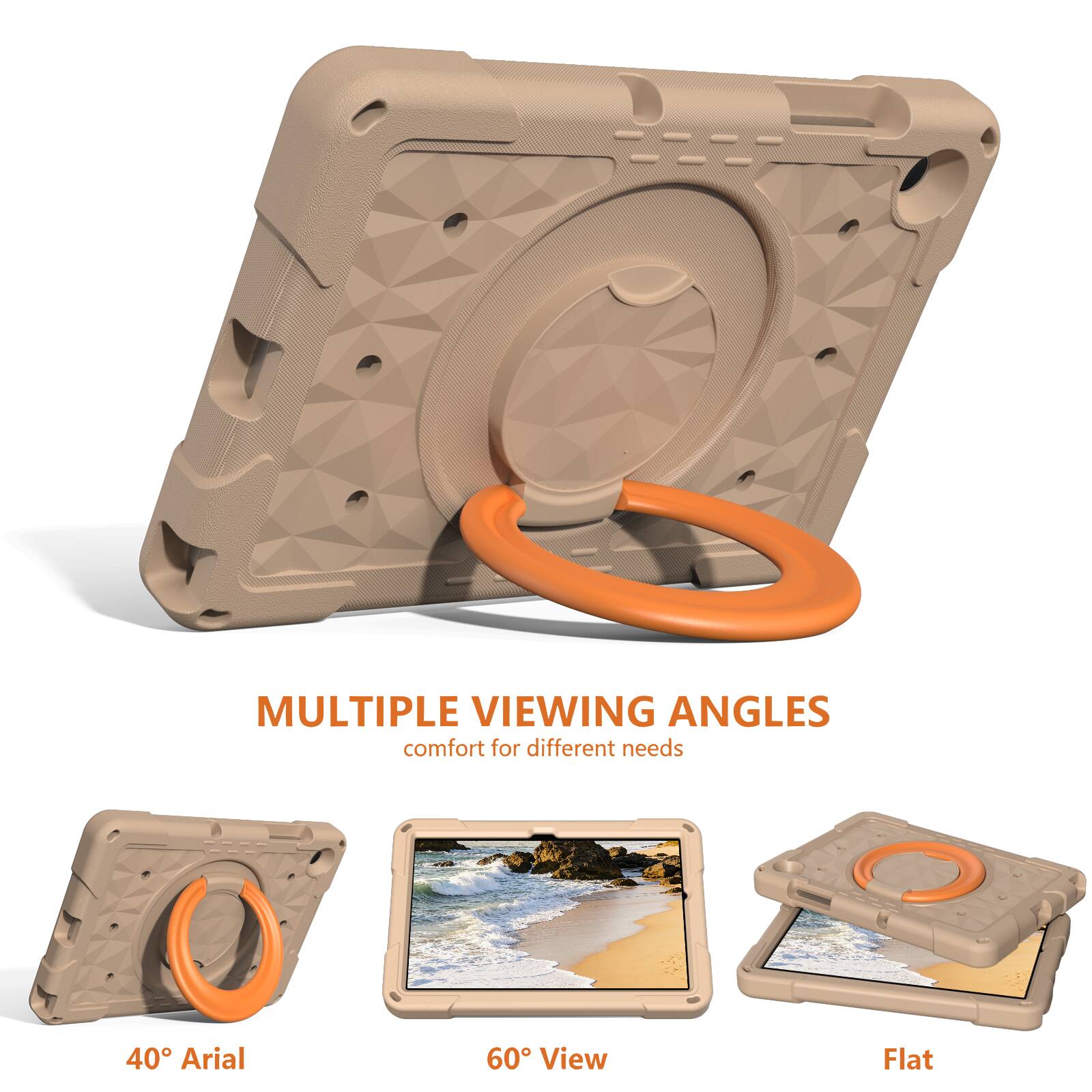 MULTIPLE VIEWING ANGLES  
comfort for different needs  

40° Aerial  
60° View  
Flat