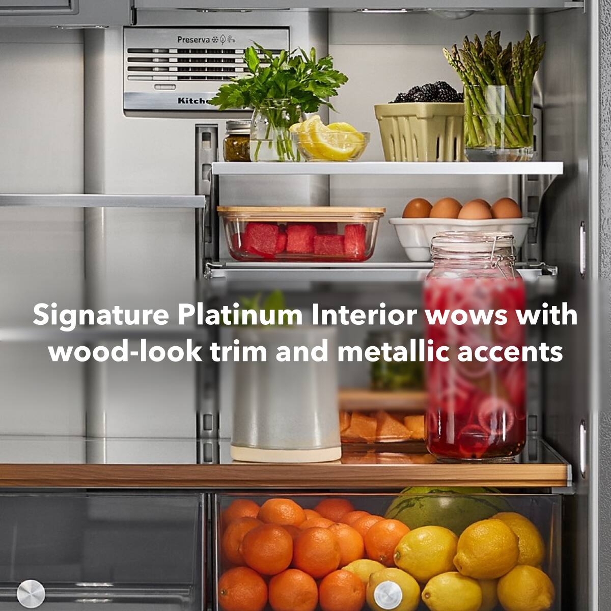 Signature Platinum Interior wows with wood-look trim and metallic accents