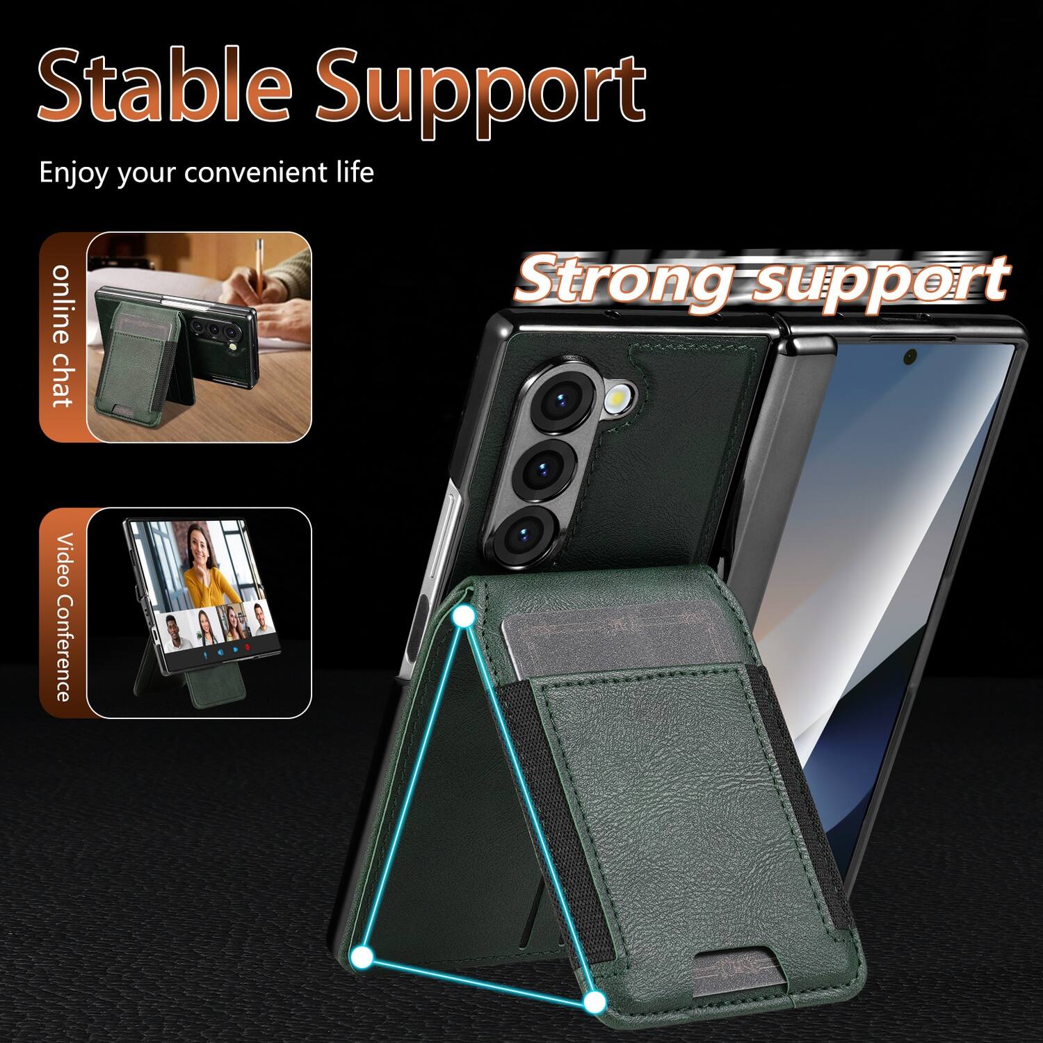 Stable Support  
Enjoy your convenient life  

Strong support  

- Online chat  
- Video Conference
