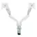 Front. Office Star Products - Double Monitor Arm 17"-30" - White.