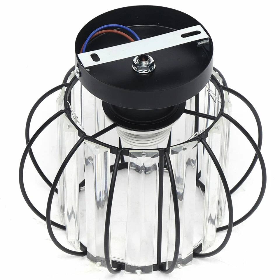 Alt View 4. Home Collection - Modern Crystal Chandelier Flush Mount Ceiling Light Fixture for Hallway Bedroom Living Room.