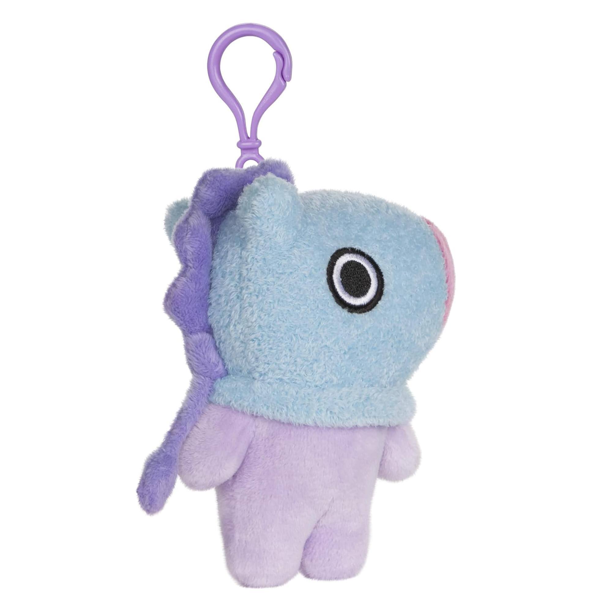 Alt View 1. Gund - Line Friends BT21 4 Inch Plush Backpack Clip | Mang - Purple.