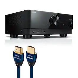 Yamaha - RX-V4 5.2 Channel AV Receiver with AudioQuest SKY 3m HDMI Cable - Black