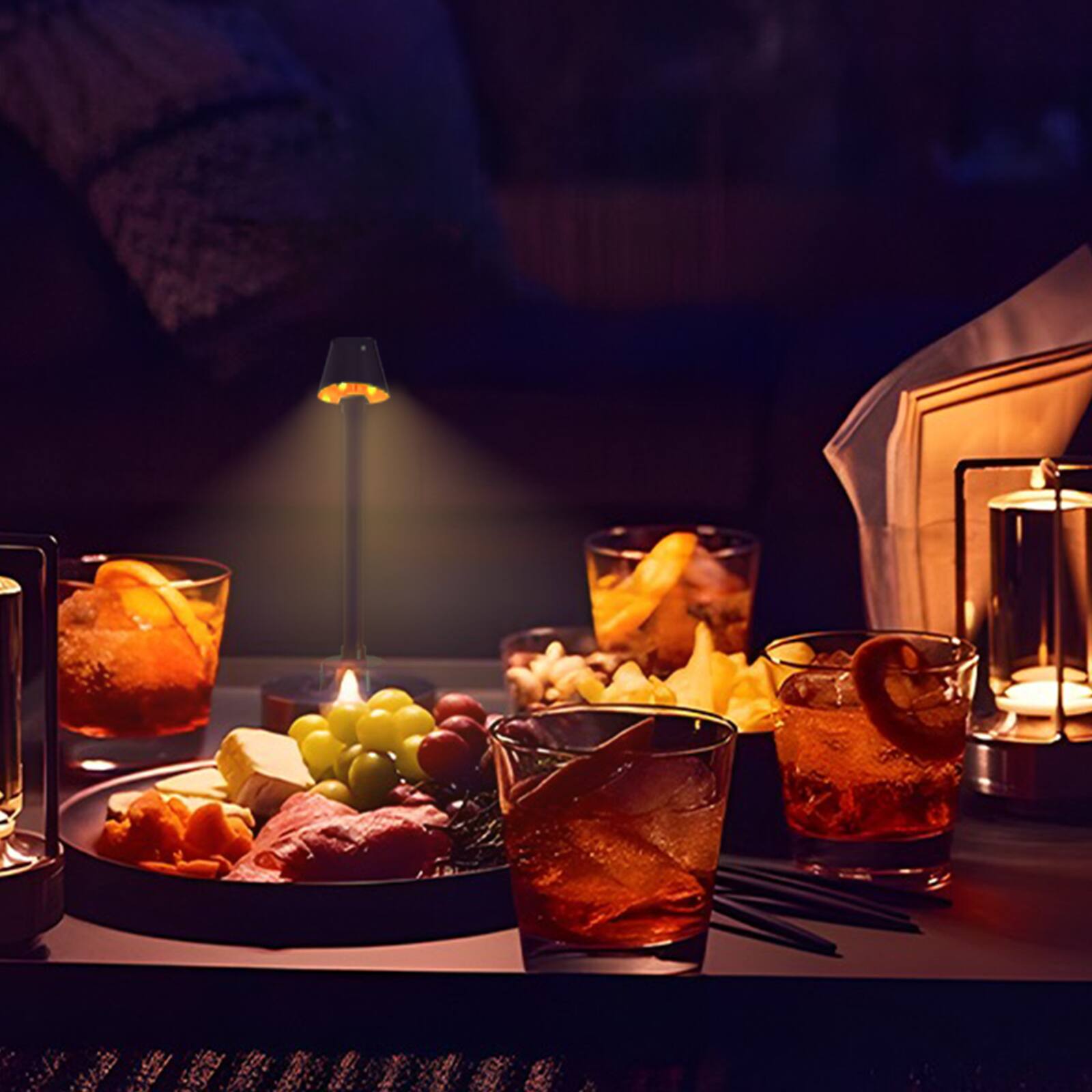 Alt View 2. PRIMEPLUS - 3W Portable Table Lamp, 5000mAh Built-in Rechargeable Battery Desk Lamp - White.