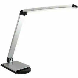 Lorell - Smart Device Slot/USB Task Light 8 W LED Bulb USB Charging Dimmable