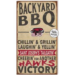 Jardine - Saint Joseph's Hawks 11'' x 20'' Indoor/Outdoor BBQ Sign - Brown