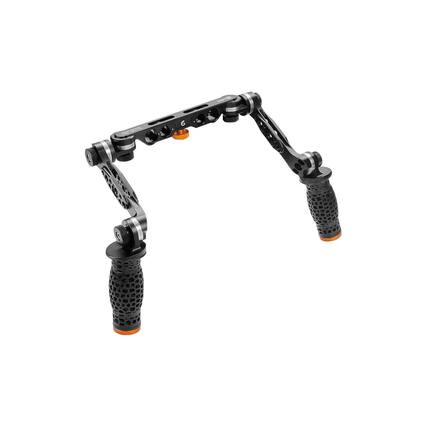 Front. Bright Tangerine - Bright Tangerine KASBAH Hand Grip Kit for 15mm LWS/19mm Studio Rods.