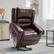Left. Bestier - Faux Leather Power Lift Massage Recliner with Heat and USB Port - Brown.