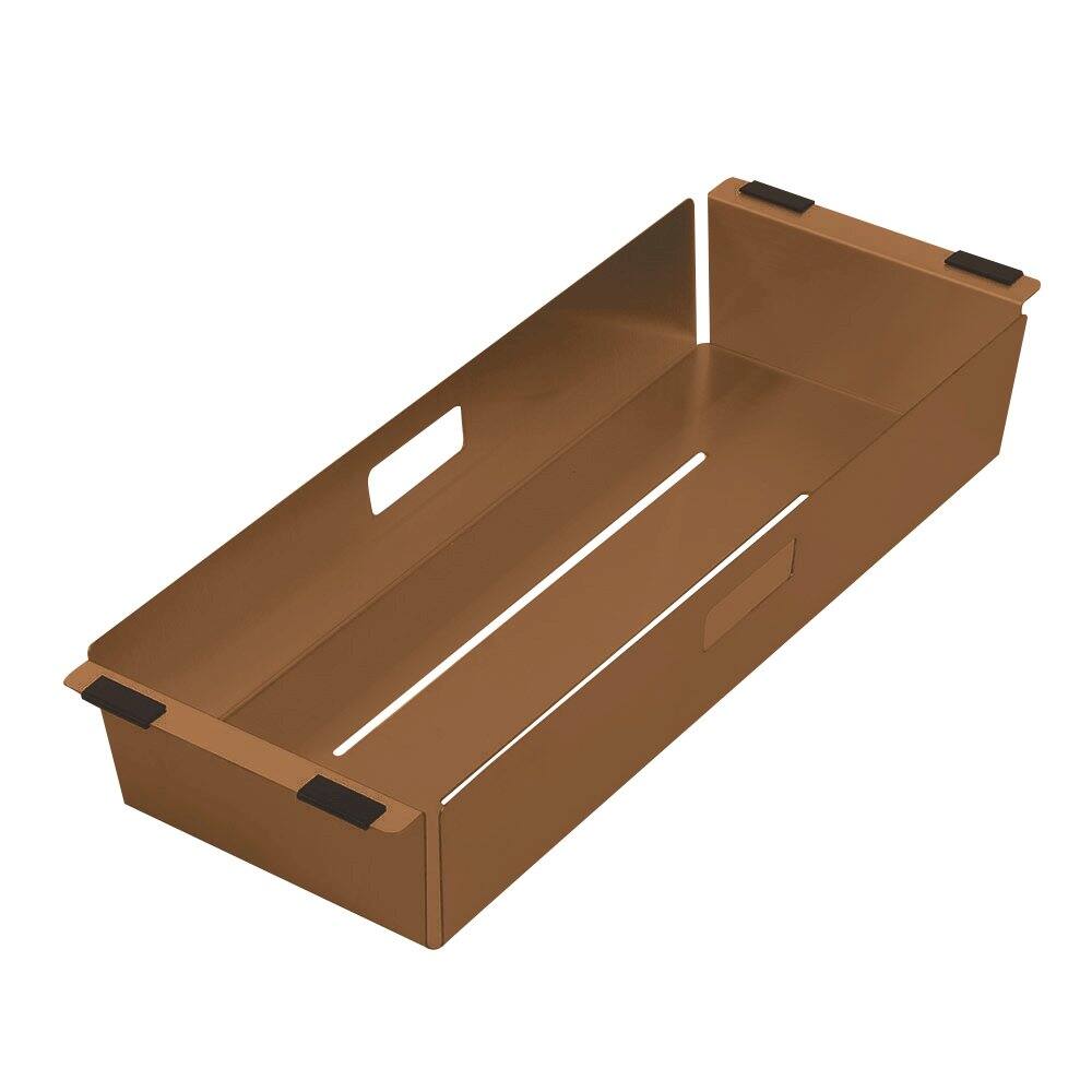 Front. Whitehaus - Noah Plus Stainless Steel Sink Colander - Brown.