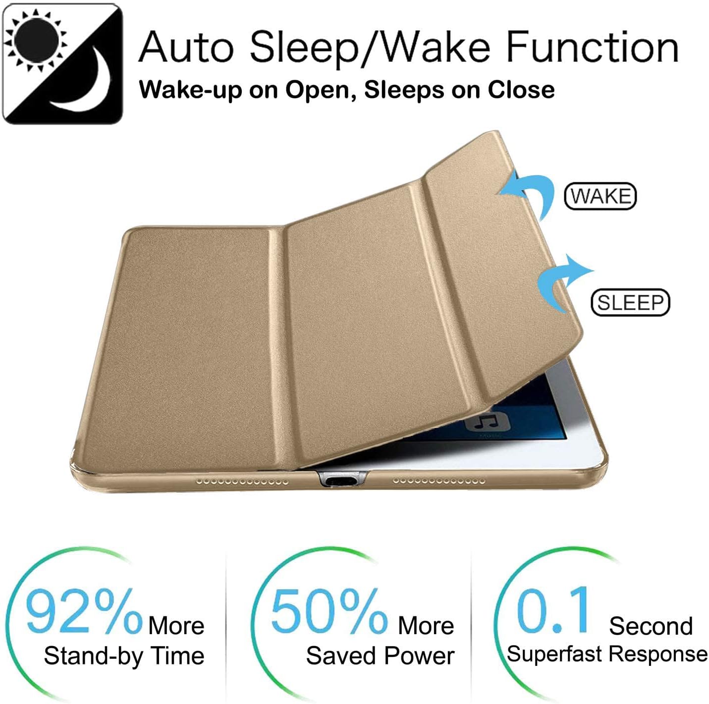 DuraSafe Cases iPad Pro 9.7 inch 2016 Trifold PC Smart Case A1673 A1674 ...