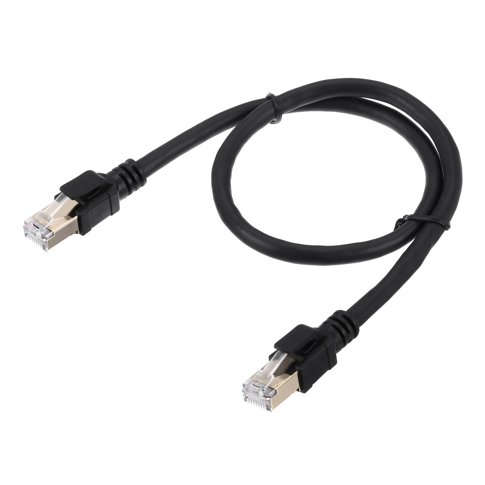 Front. Unique Bargains - Cat 8 Ethernet Cable 26AWG 40Gbps 2000MHz High Speed Network Patch Cord RJ45 Gold Plated - Black.