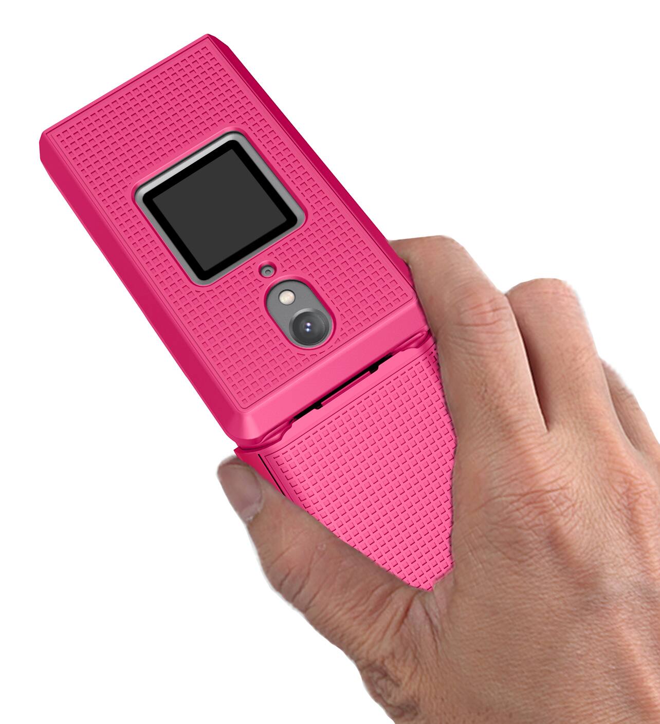 Alt View 3. Nakedcellphone - Hard Case for CAT S22 Flip Phone - Pink.