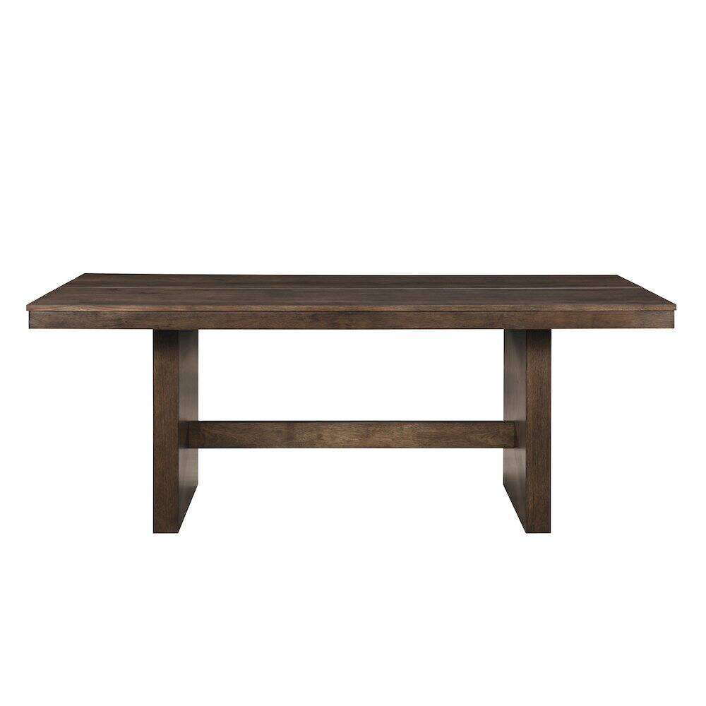 Front. New Classic Furniture - Kody Wood Rectangular Dining Table in Dark Walnut - Brown.