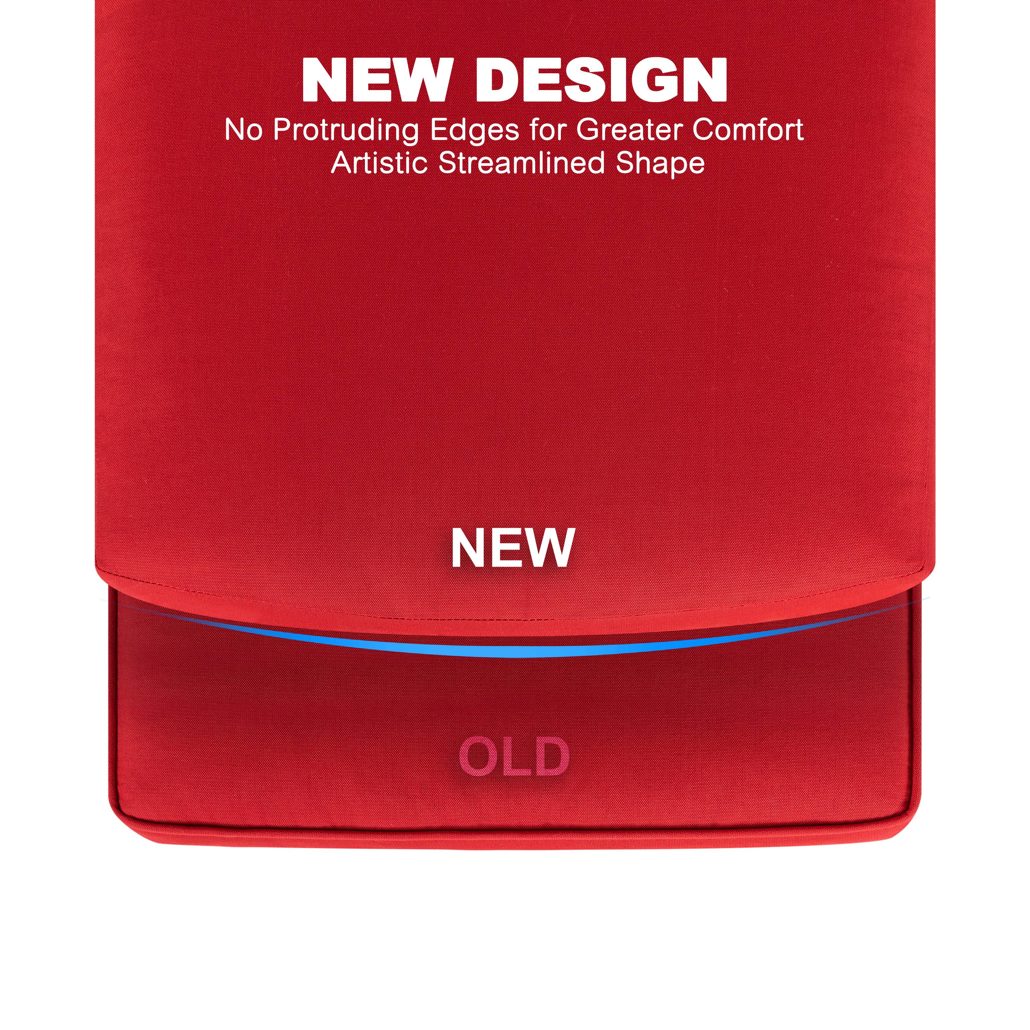 NEW DESIGN  
No Protruding Edges for Greater Comfort  
Artistic Streamlined Shape  

NEW  
OLD