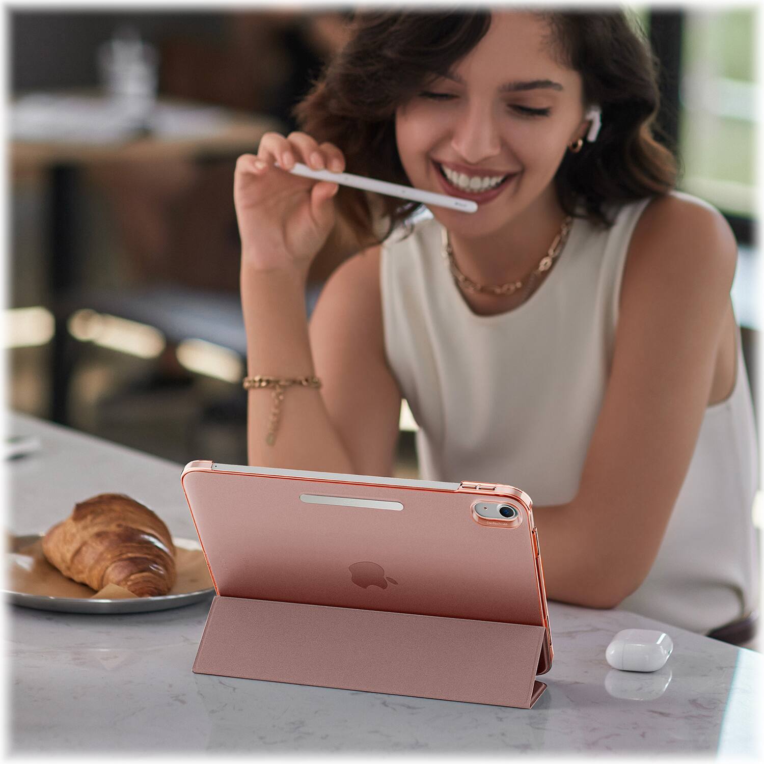 Alt View 15. SaharaCase - Venture Series Folio Case for Apple iPad 11'' (A16) and iPad 10.9" (10th Gen) - Rose Gold.