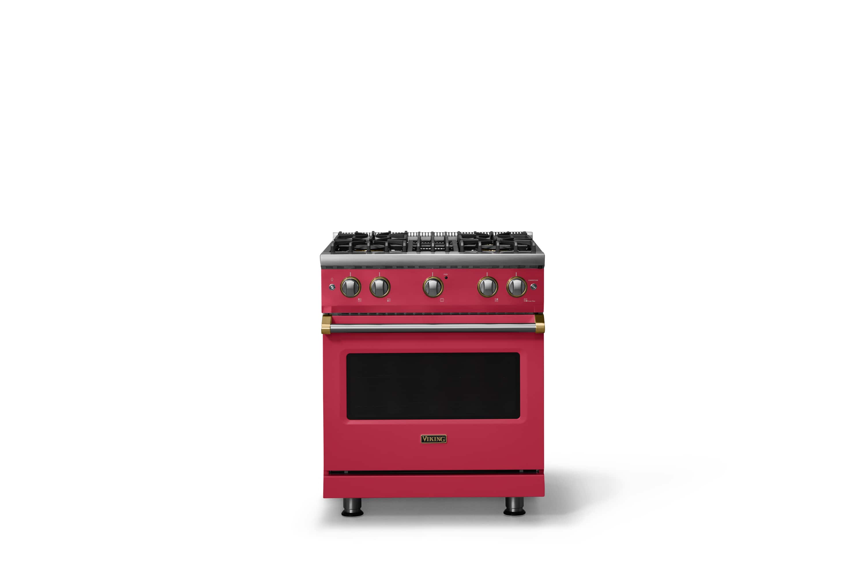 Viking - 30 in. Wide Pro 5 Series 4.0 Cu. Ft. Freestanding Sealed 4 Burner Gas Convection Range - Valentine/Brushed Brass - Valentine price history on PriceWatchPro