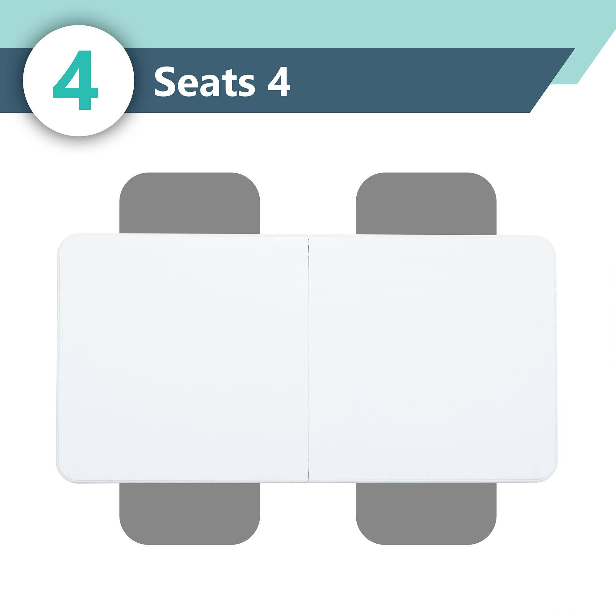 Alt View 5. Peakform - Peakform Compact Fold In Half Banquet Table for Indoor Outdoor Use, 4 Ft, White - White.