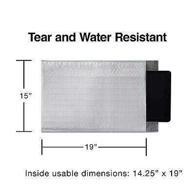 Tear and Water Resistant

15" x 19"

Inside usable dimensions: 14.25" x 19"
