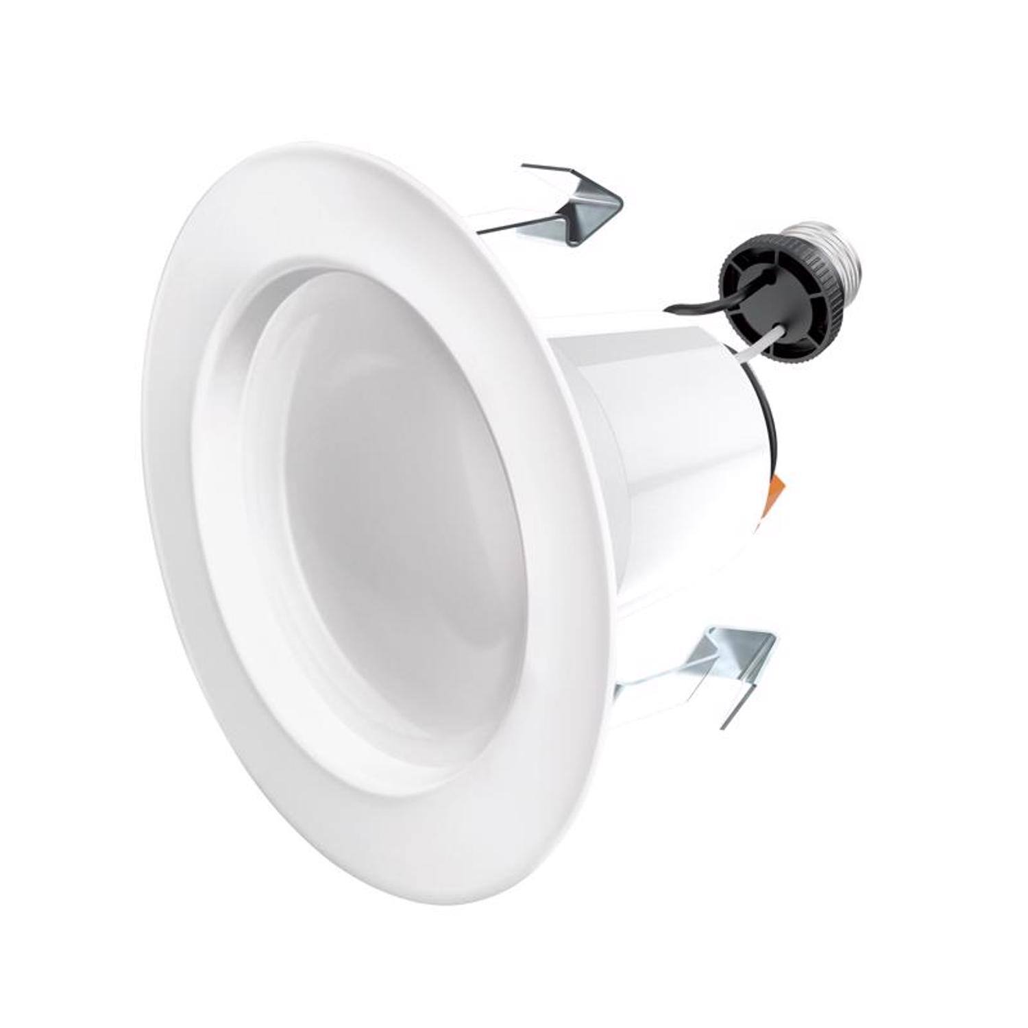 Angle. FEIT ELECTRIC - Feit Enhance Frost White 5.1 in. W Aluminum LED Dimmable Recessed Downlight 8.6 W.