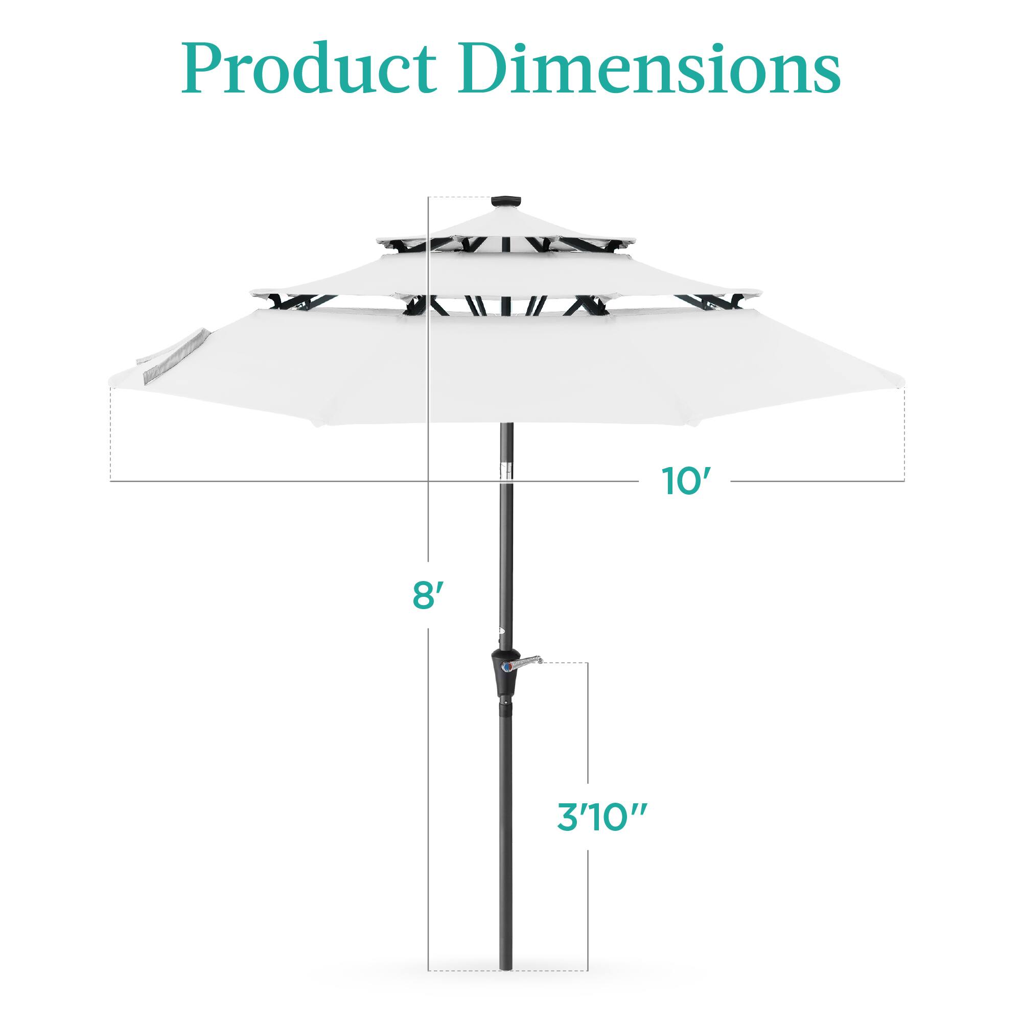 Product Dimensions: 10' x 8' x 3'10"