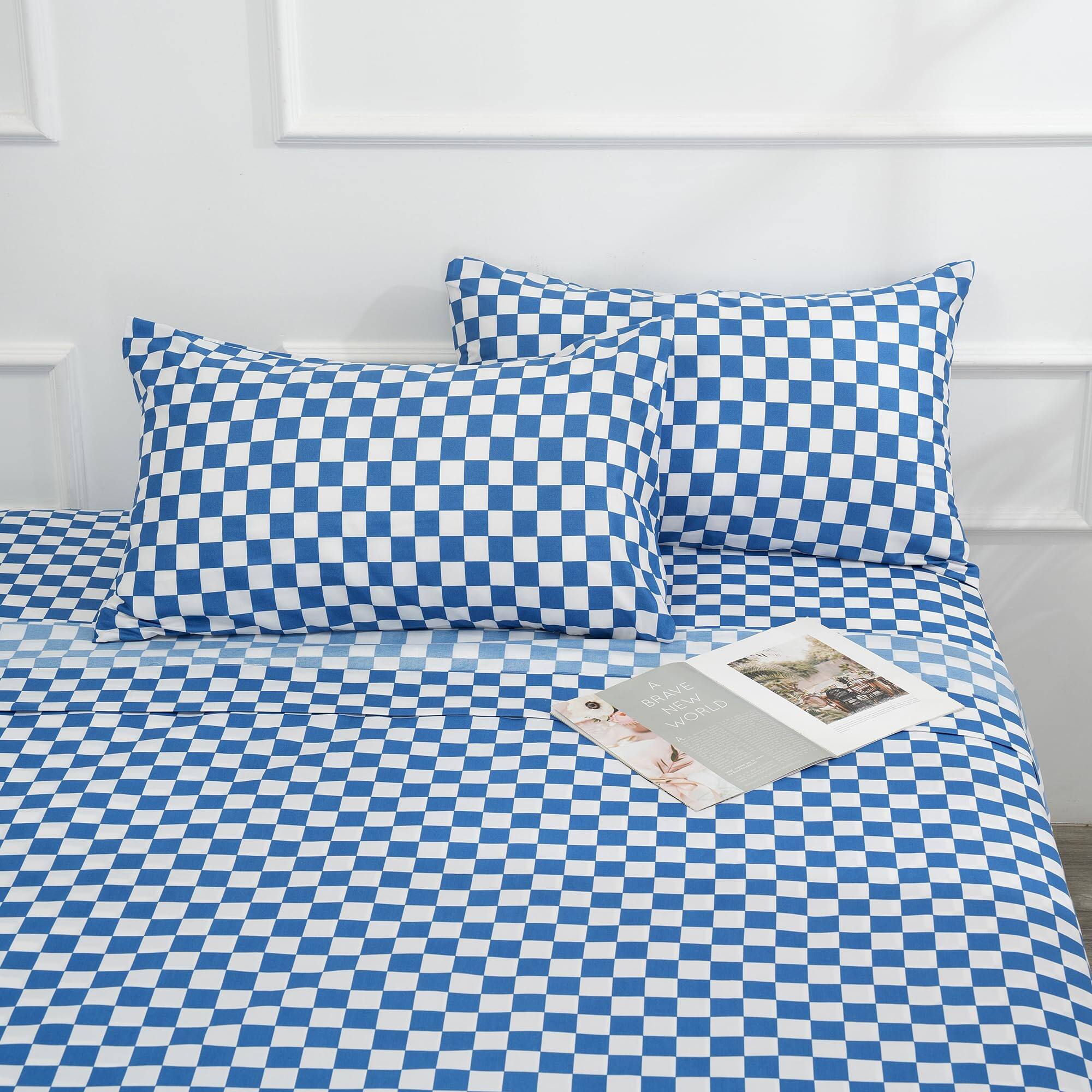 Plaid Blue&white Queen