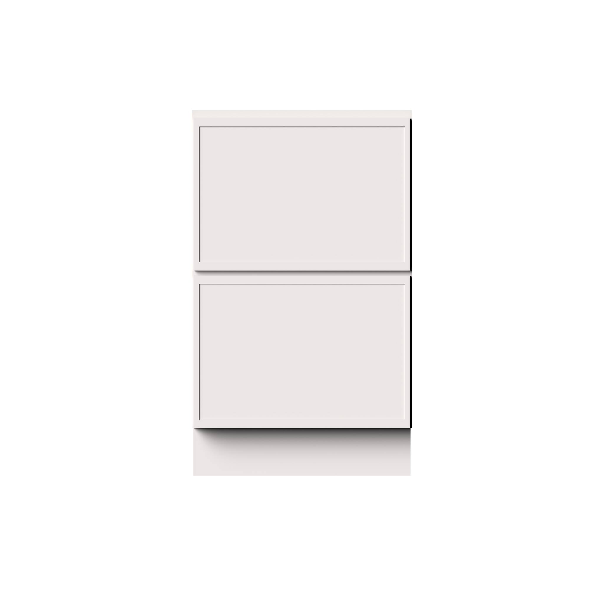 Alt View 1. Boyel Living - 33-in W x 34.5-in H x 24-in D Slim Shaker RTA Kitchen 2-Drawer Base Cabinet with Soft-Close Drawers - Snow White.