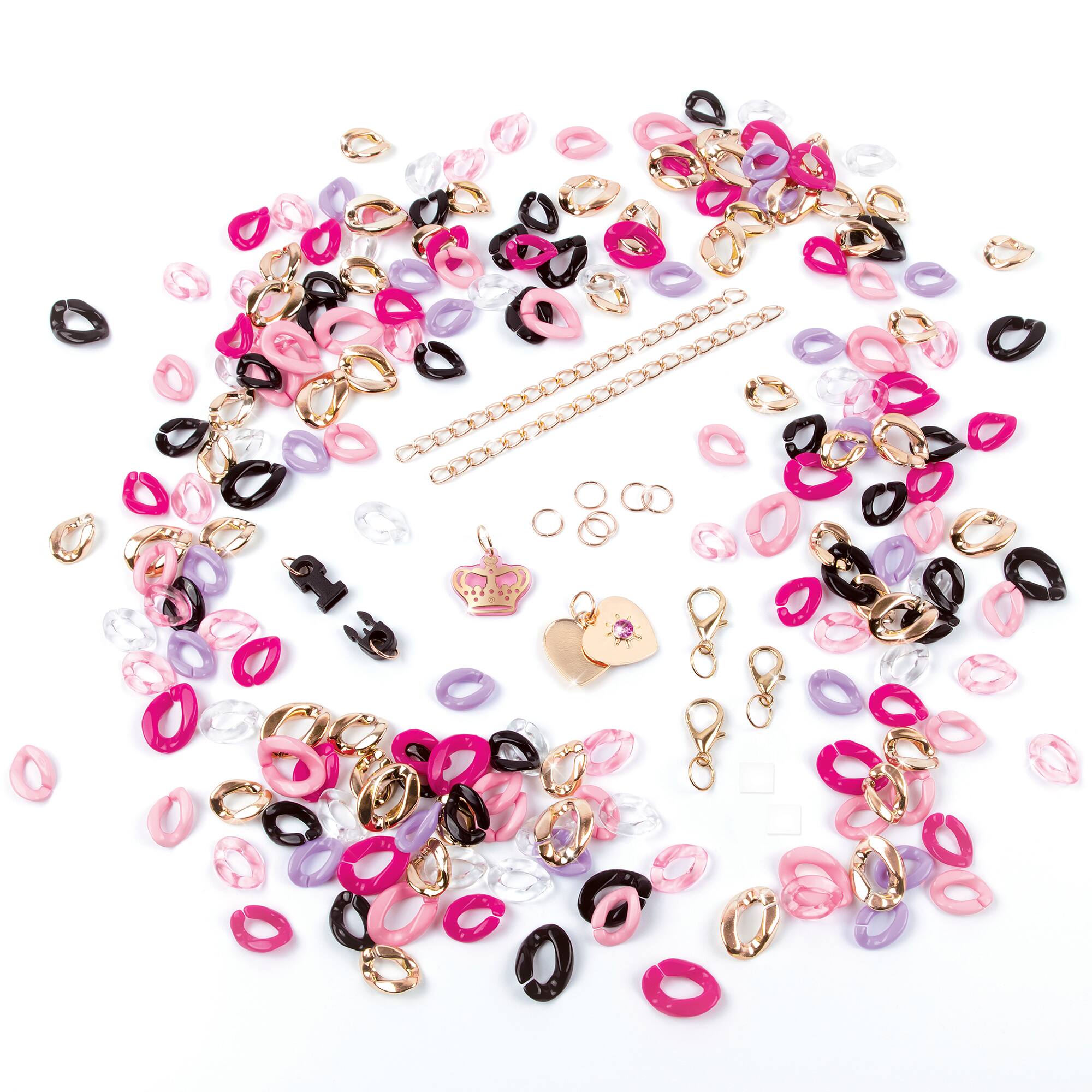 Left. Make It Real - Juicy Couture: Chic Links DIY Jewelry Kit, 211 Pieces.