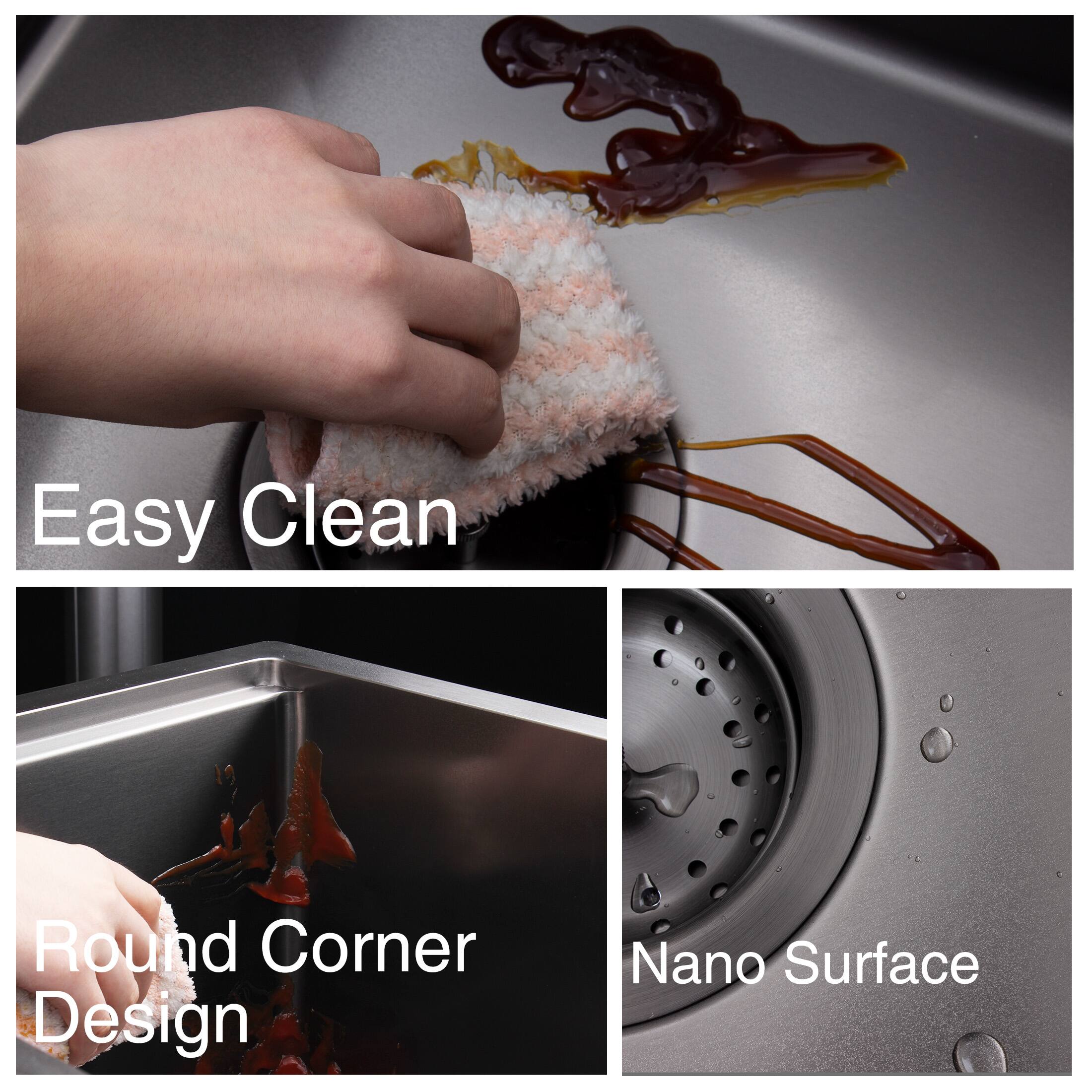 Easy Clean  
Round Corner Design  
Nano Surface