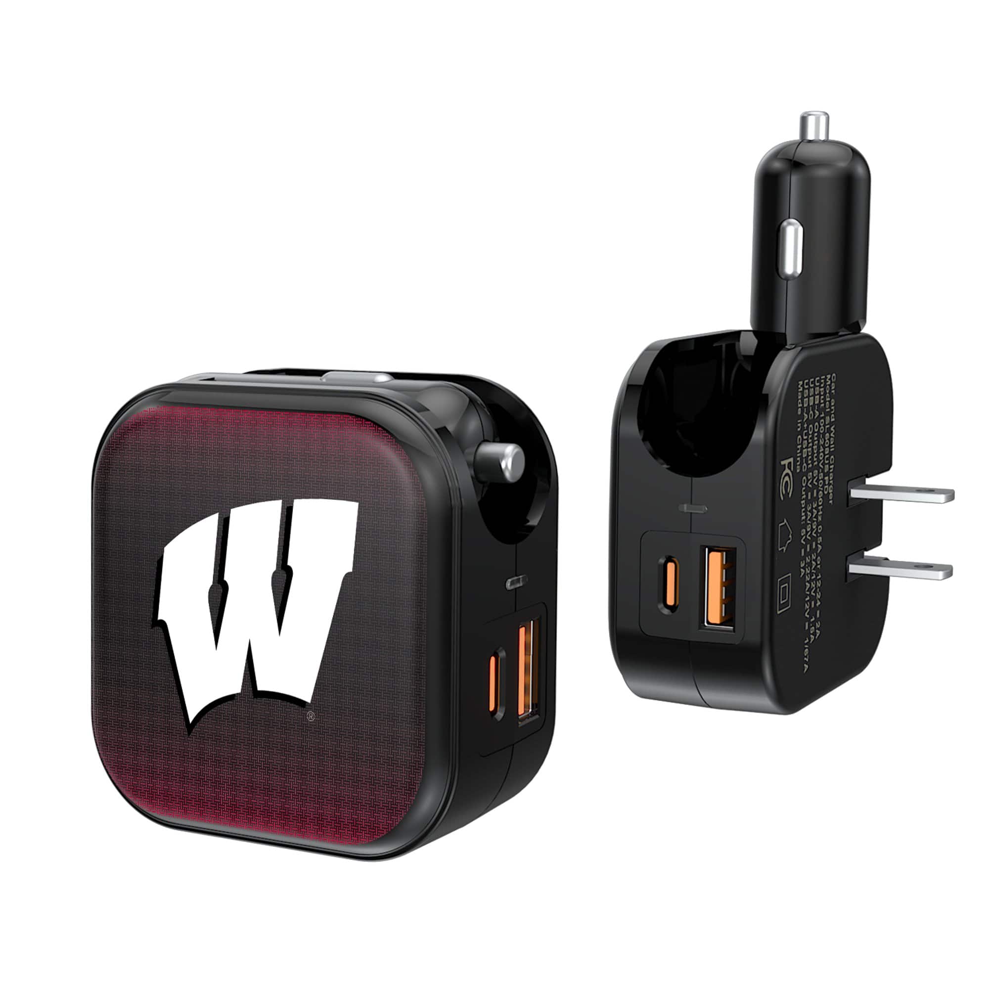 Keyscaper - Wisconsin Badgers 2-in-1 USB A/C Charger - Black price history on PriceWatchPro