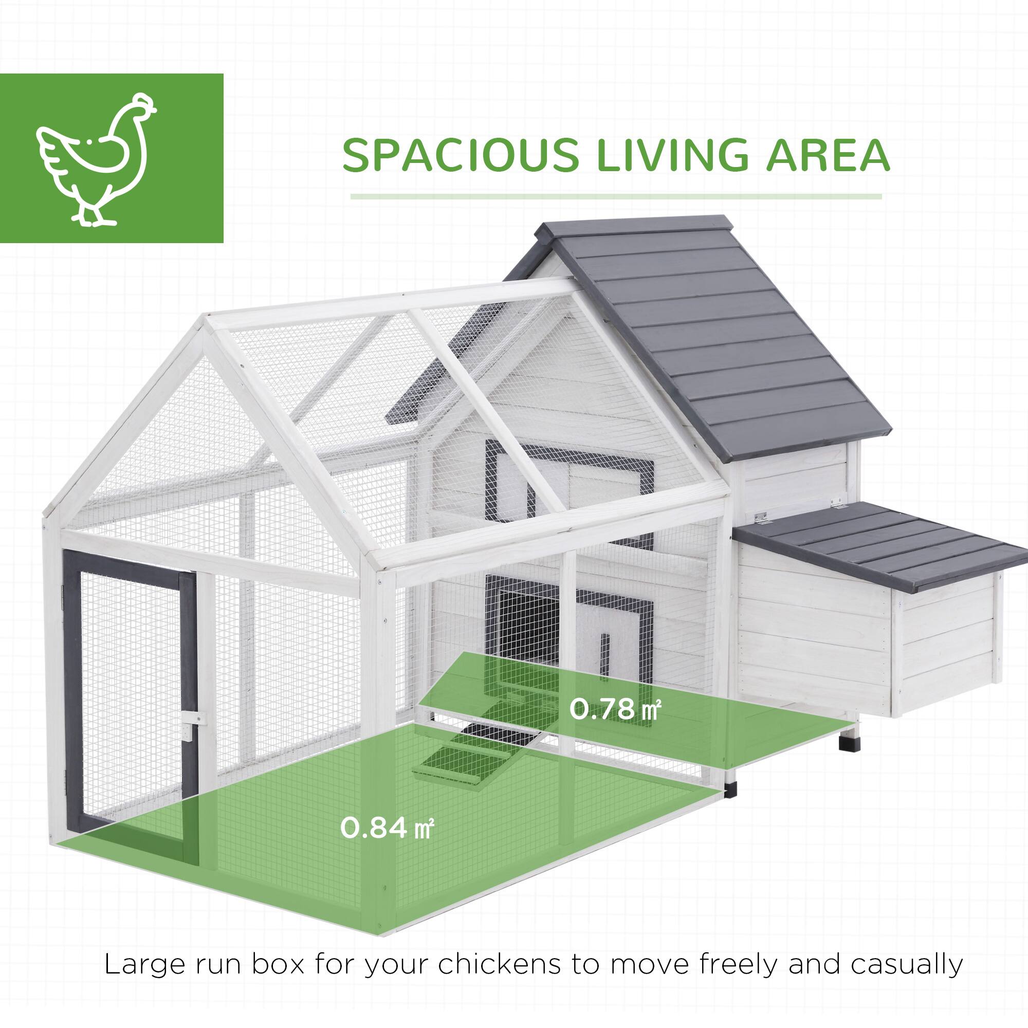 SPACIOUS LIVING AREA

0.78 m²

0.84 m²

Large run box for your chickens to move freely and casually
