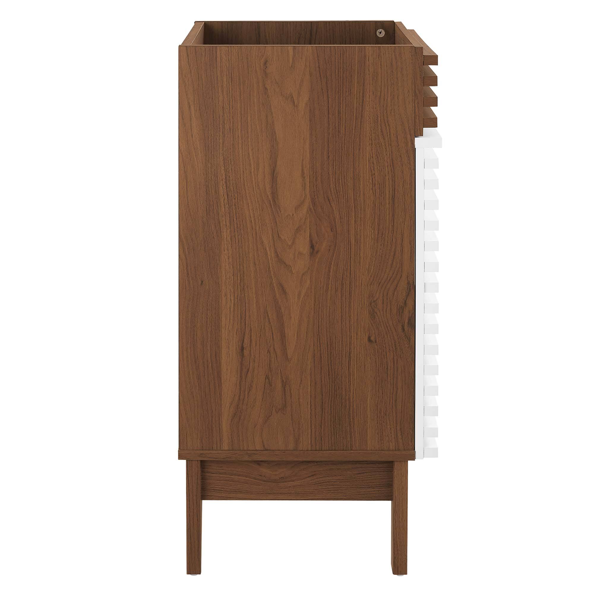 Alt View 1. Modway - Render 18" and 24" Bathroom Cabinets Basin Not Included - White Walnut.