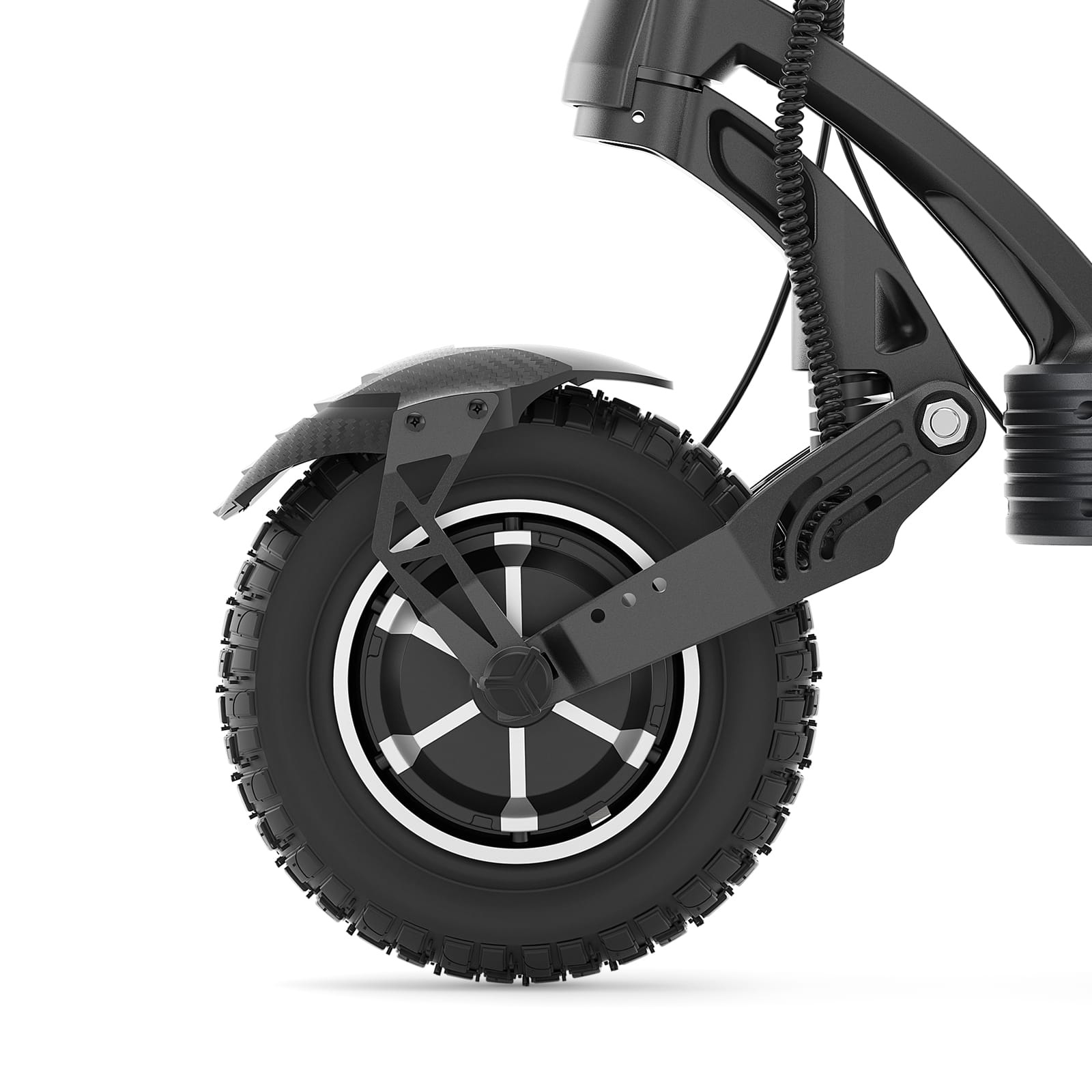Alt View 1. Ausom - SR1 Foldable Electric Scooter w/ 54 mi Max Operating Range & 41 mph Max Speed, Dual 1400W Motors, 287 lbs Max Load - Dark Gray.