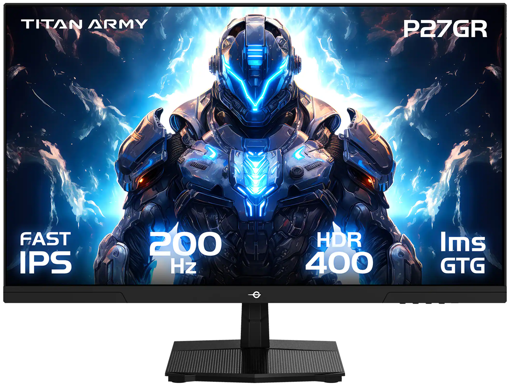 Titan-army - P27GR 27 Inch 2K QHD Gaming Monitor, 200Hz Fast IPS 1ms GTG, HDR400, FreeSync, 99% sRGB, 2xHDMI/DP, Low Blue Light - Black