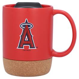 The Memory Company - Los Angeles Angels 16oz. Cork Bottom Mug with Lid - Red