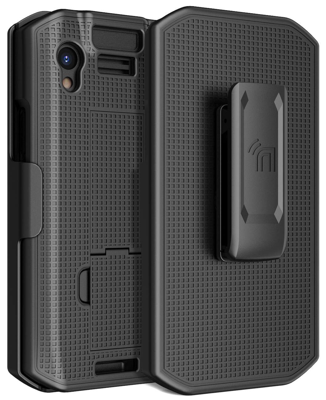 Alt View 6. Nakedcellphone - Case/Strap/Holster Combo for Zebra TC21 / TC26 - Black.
