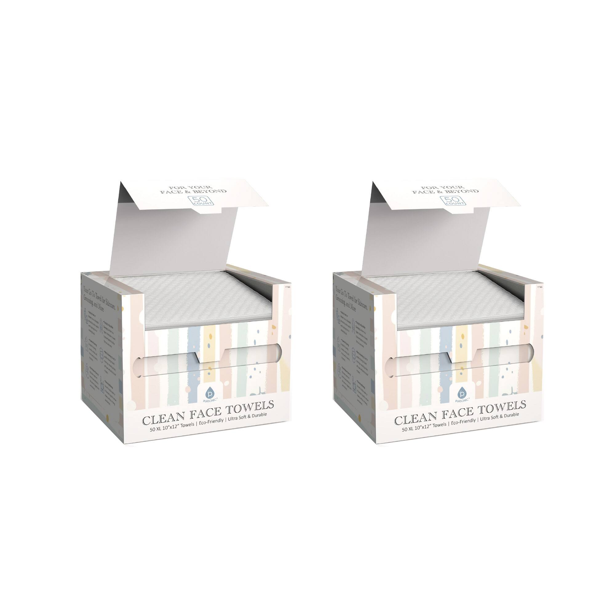 CLEAN FACE TOWELS  
50 X 10 X 12" Towels | Eco-Friendly | Ultra Soft & Durable