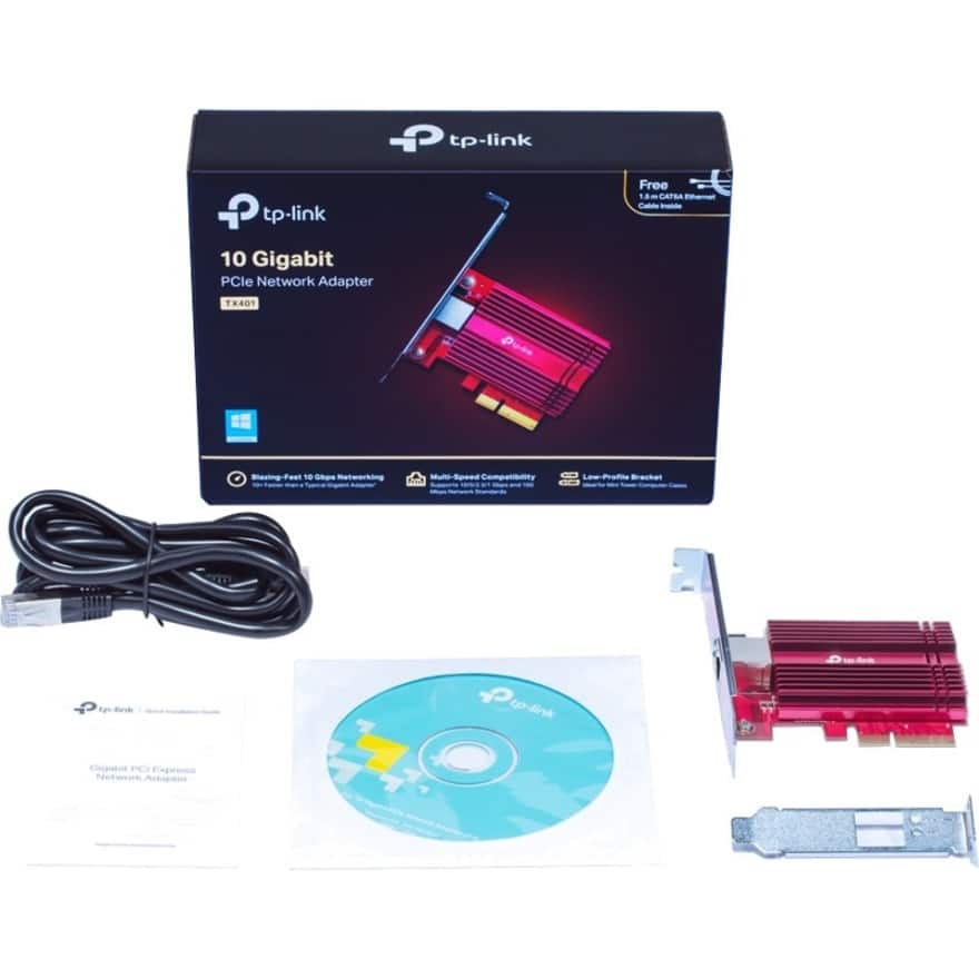 TP-Link 10Gbps LANカード TP Link TX401 10GB PCIe Network Card 10 Gigabit Ethernet Network