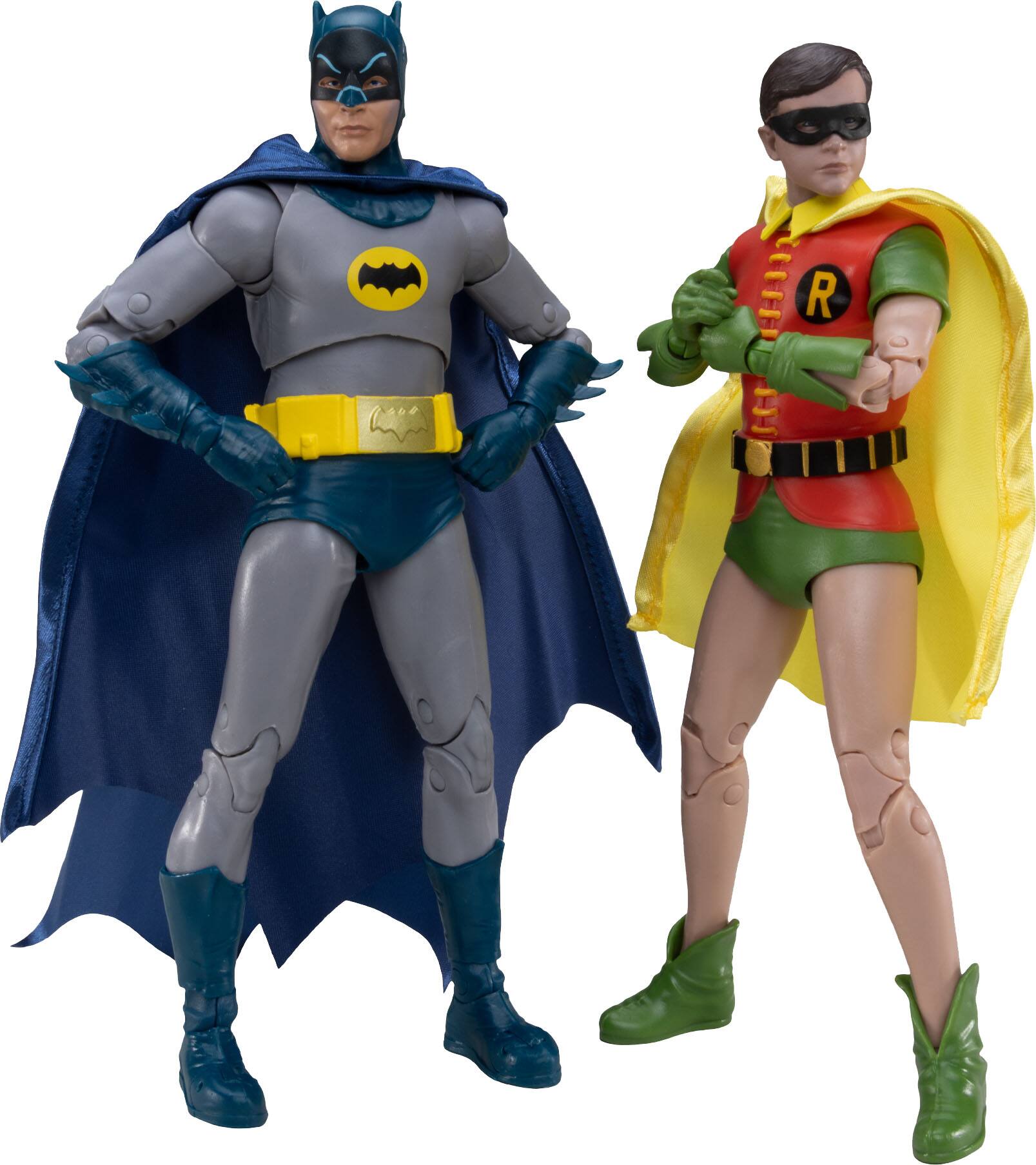 Alt View 1. McFarlane Toys - DC Multiverse 7.1" Batman and 6.9" Robin (Batman Classic TV Series) Action Figure 2 Pack McFarlane Collector Edition #5.