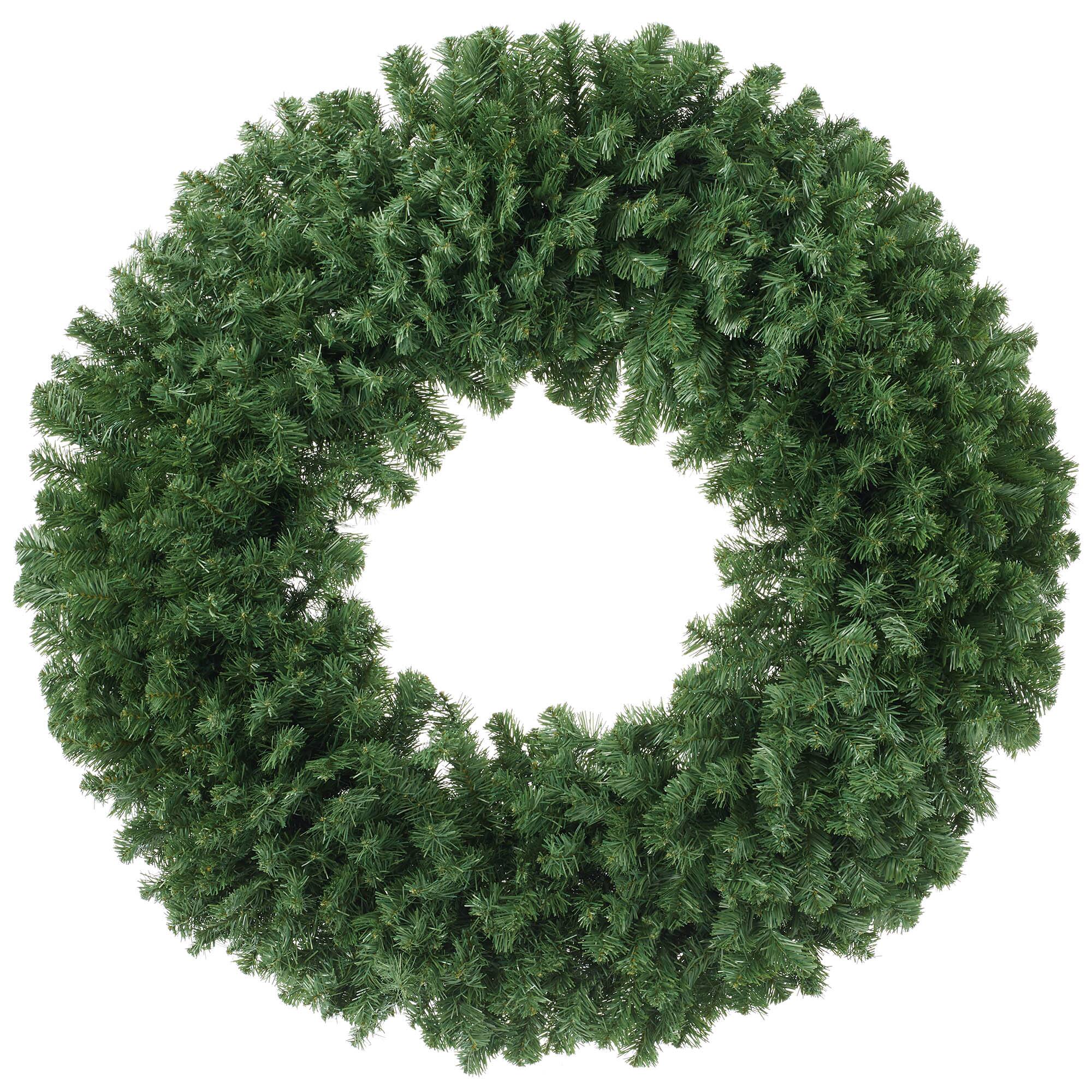 Front. Casafield - Green Fir Artificial Holiday Christmas Wreath Holiday Décor - Green.