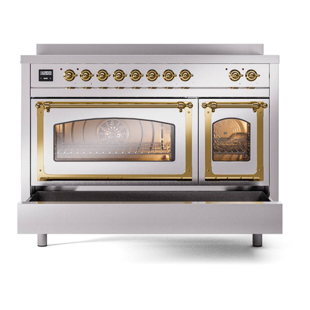 Alt View 5. ILVE - ILVE Nostalgie II 48 inch Induction Range with 6 Induction Elements (Stainless Steel) - Stainless Steel.