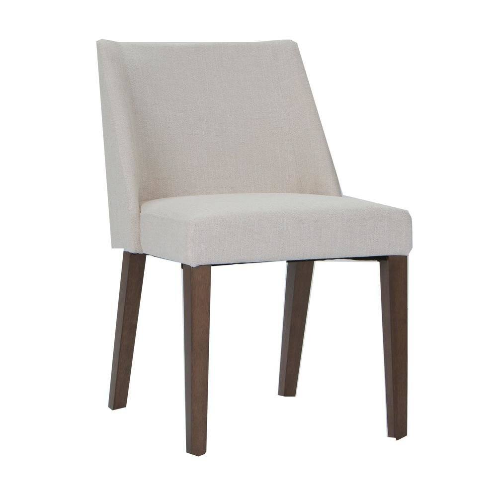 Left. Starlight Canyon Home - Light Tan Dining Chair – Elegant Upholstered Chair for Kitchens or Dining Rooms - Brown.