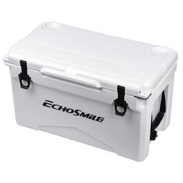 Wikistore - 35 Quart Rotomolded Cooler Heavy Duty Durable Leakproof for Camping Hiking & Outdoor Adventures - White