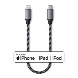 Satechi - USB-C to Lightning Charging Cable - 25cm, Apple MFi Certified, for iPhone 14/13/12/XS/XR/X Series - Black